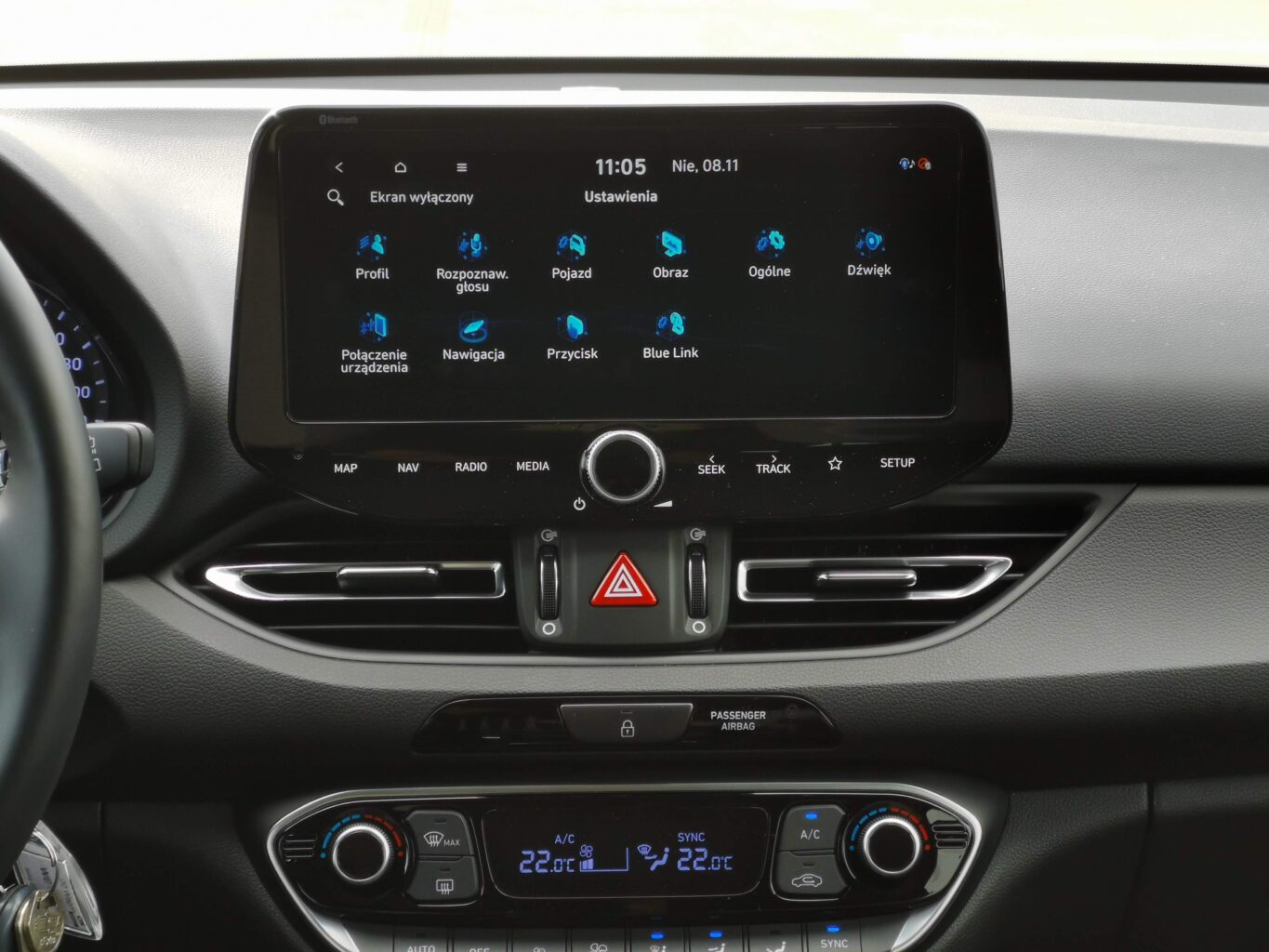 Hyundai i30 - ekran systemu multimedialnego 10,25 cala