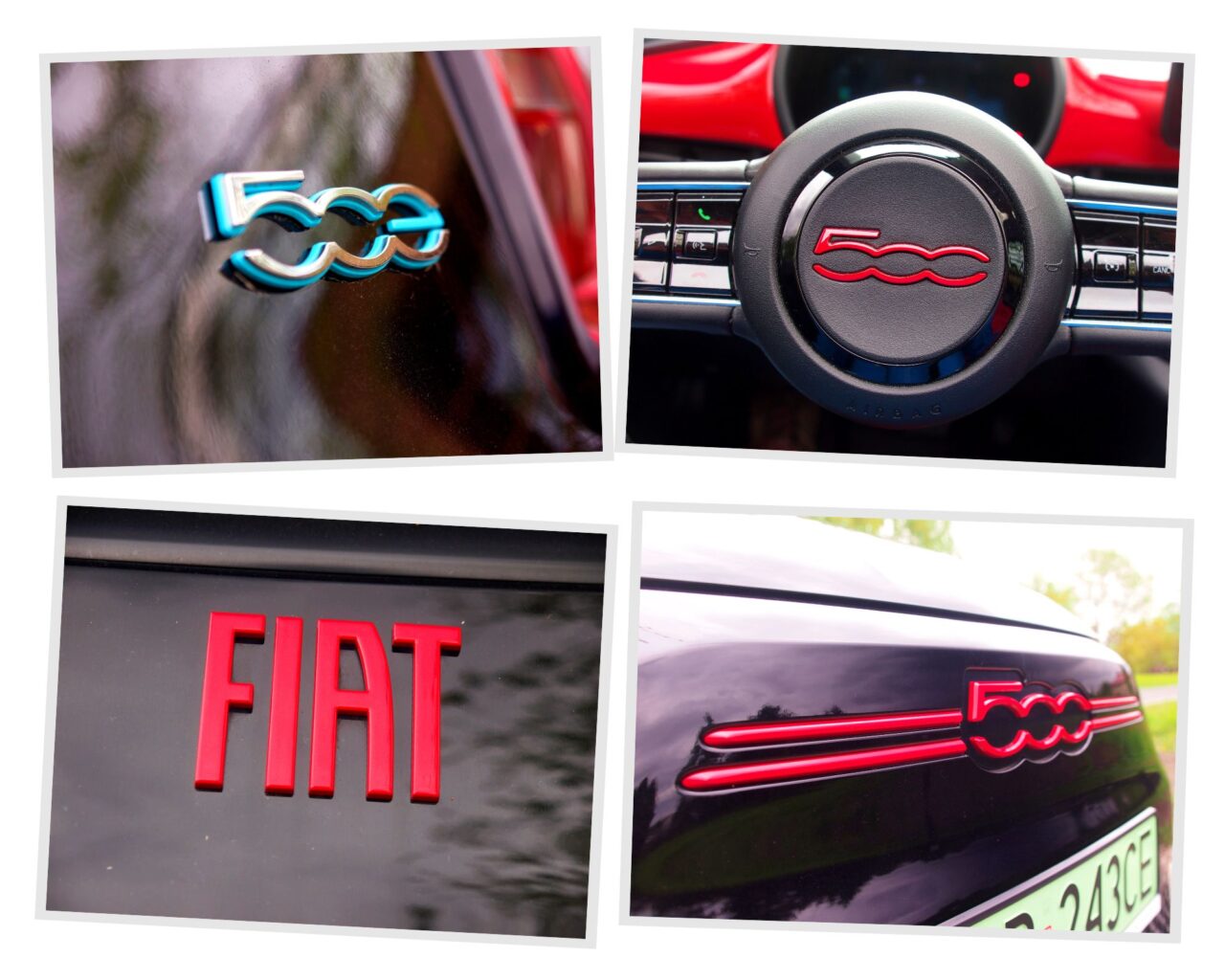 Fiat 500e kolaż