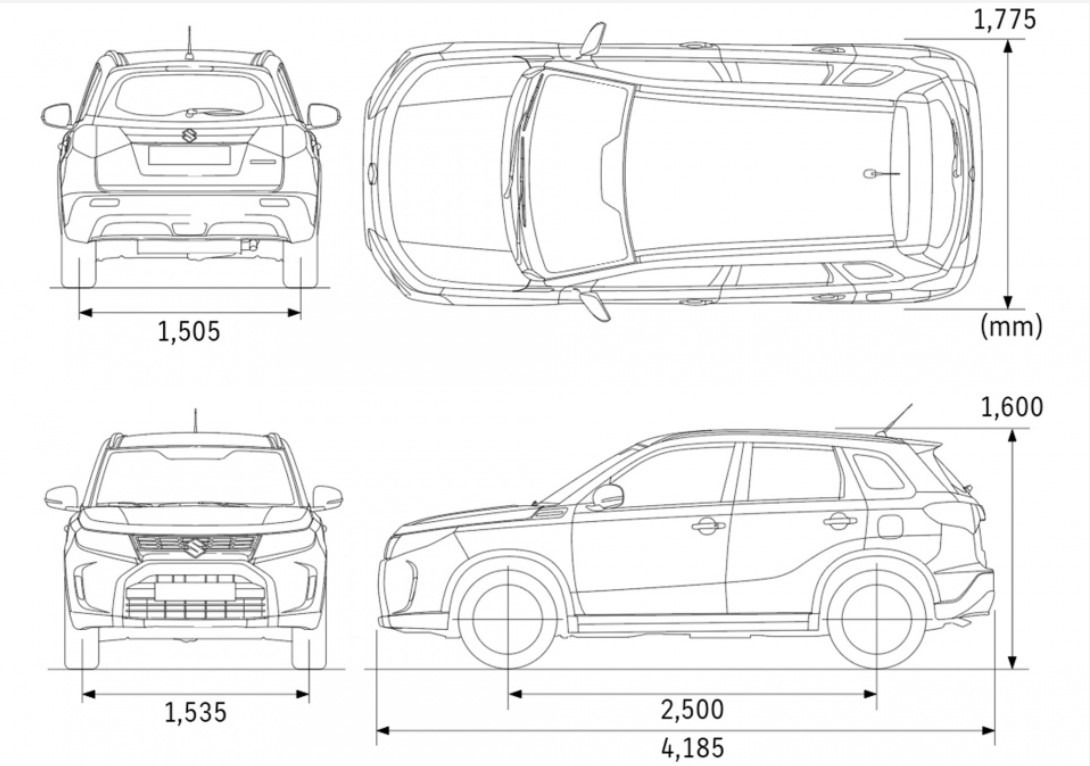 Suzuki Vitara FL wymiary