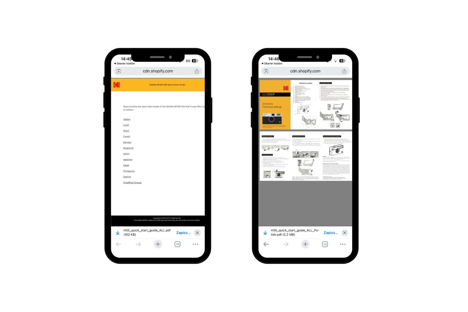 Kodak Ektar H35 Quick Start Guide